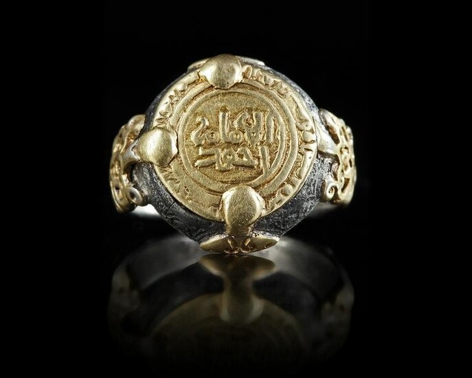 A GOLD AN SILVER RING, AYYABID DYNASTY, 12TH CENTURY