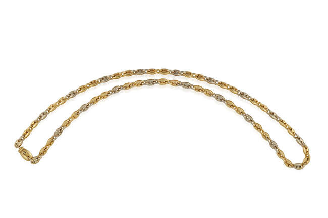 A GOLD CHAIN NECKLACE, BY CARTIER Composed of...