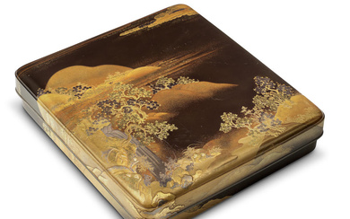 A GOLD-LACQUER SUZURIBAKO (BOX FOR WRITING UTENSILS) Edo period (1615-1868)...