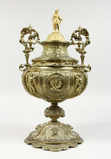 A GOOD LARGE LATE 19TH CENTURY CLASSICAL CAST BRONZE