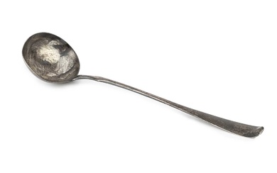 A George III Scottish silver soup ladle, of old English...