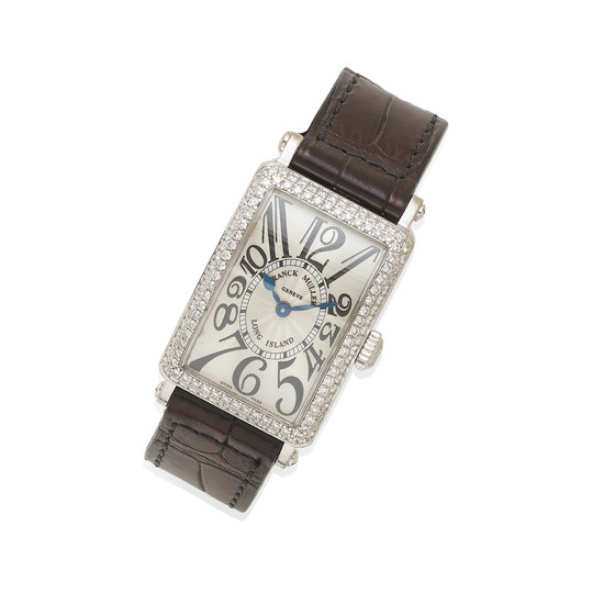 A Lady's Diamond and 18k White Gold Long Island Wristwatch, Franck Muller
