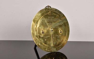 A Negretti & Zambra of London brass desk barometer