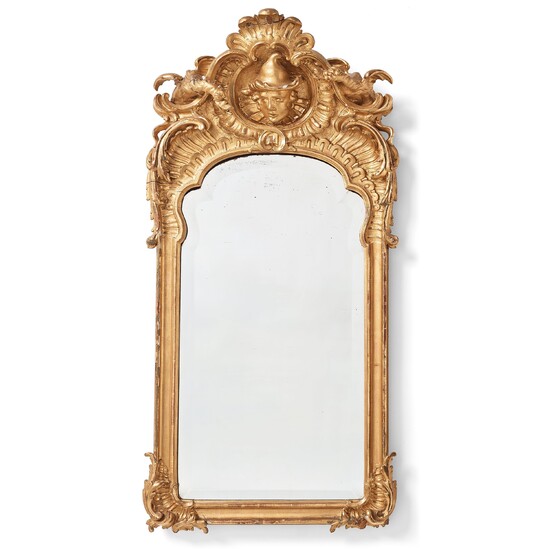 A Rococo dragon mirror.