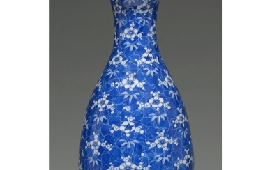 A Seto blue and white vase, Seto ware, Aichi Pefecture, Tais...