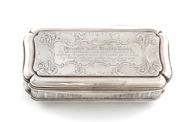 A Victorian presentation silver snuff box