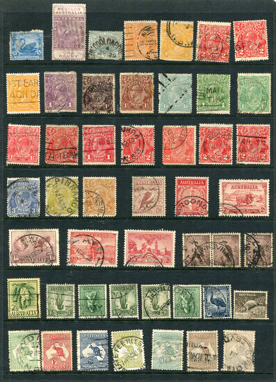 A collection of world stamps in six albums and a folder, including Great Britain from 1841 1d and 2d