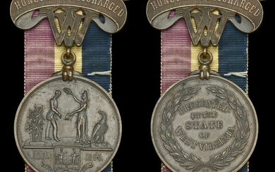 A fascinating West Virginia Civil War medal awarded to Private Samuel S....
