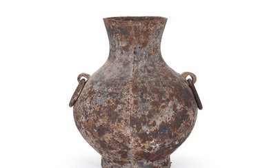 A large Chinese iron vase