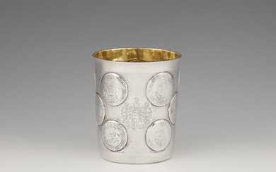 A large Wesel silver coin set beaker