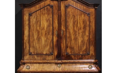 A large early 19th century Dutch mahogany armoire or press c...