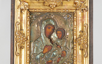A late 19th century Russian icon of the Mother of God.