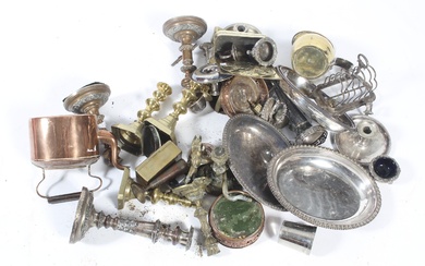 A quantity of assorted metalware.