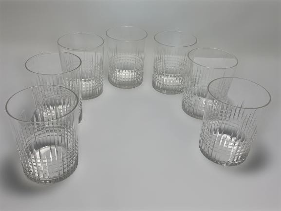ANTIQUE BACCARAT CRYSTAL "NANCY" 7 HIBALL GLASSES