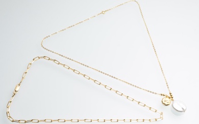 Aagaard. Two necklaces in gold-plated sterling silver (2)