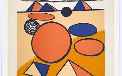 Alexander Calder (1898-1976) Pencil Signed Lithograph Ed EA, Homage to the Pyramids