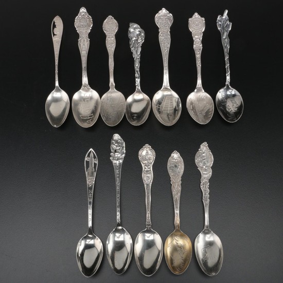 American Sterling Silver Souvenir Spoons