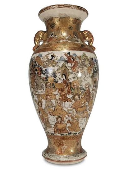 Antique Japanese Satsuma porcelain vase