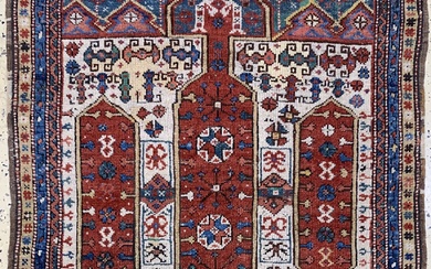 Antique Konya-Ladik area, Turkey, 18th century, wool on wool, approx....
