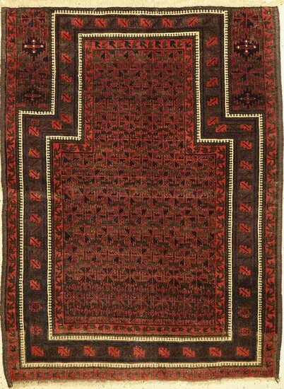 Baluch prayer rug antique, Persia, 19th century