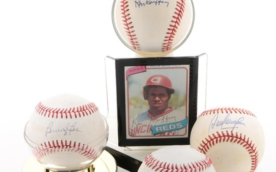 Bell, Griffey, Concepcion, Norman and Nuxhall Signed Baseballs COA