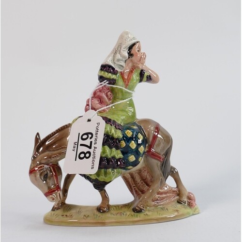 Beswick figure of Woman on donkey 1244