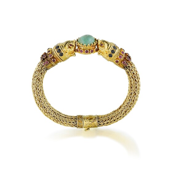 Bracelet émeraude, saphirs, rubis et diamants | Emerald, sapphire, ruby and diamond bracelet