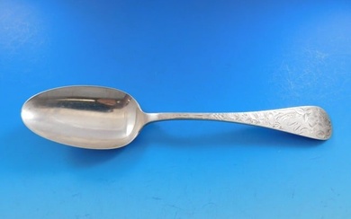 Brite Cut by Bailey Banks & Biddle Sterling Silver Serving Spoon 8 1/8" Vintage