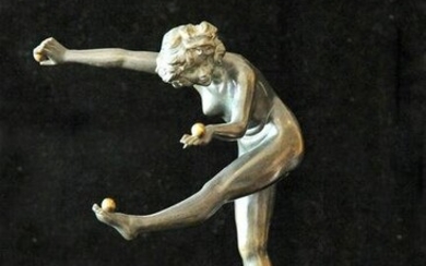 Bronze Art Nouveau Sculpture of a Nude Dancer - Base Marked Colinet
