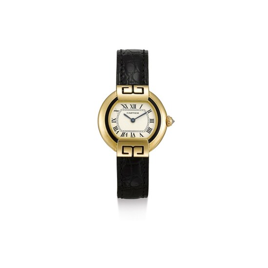 CARTIER | ELLIPSE, REFERENCE 1480 A YELLOW GOLD WRISTWATCH, CIRCA 2000