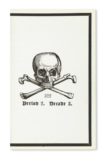 (CONNECTICUT.) Printed membership list for Yale's Skull & Bones Society. [61] leaves printed...