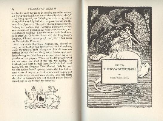 Cabell, Figures of Earth, 1st/1st 1925, Pape illustrat.