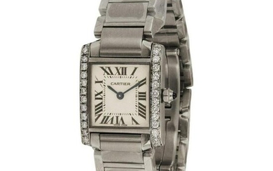 Cartier Tank Francaise Aftermarket Diamond Bezel Watch