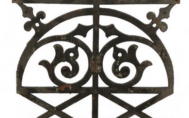 Cast Iron Architectural Element, from the Old Wayne County Building, Detroit, Ca. 1840, H 25.25" L