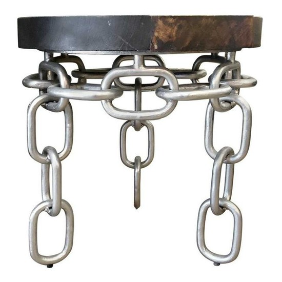 Contemporary Modern Chain Link Side Table