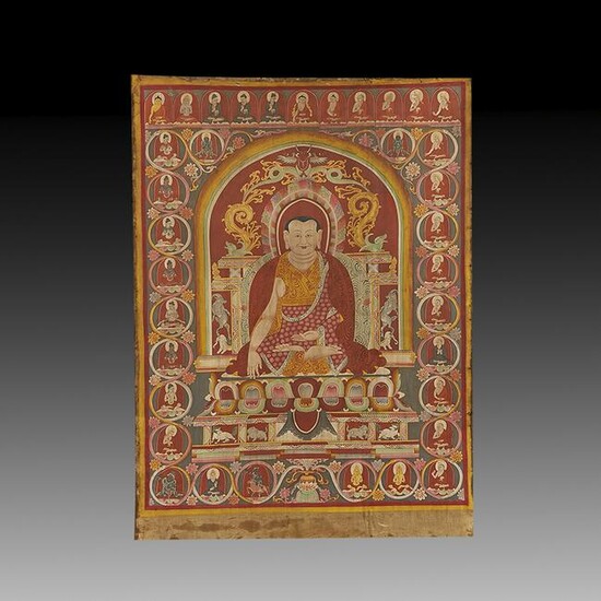 Chinese Qing Dynasty Painting Buddhist Thangka