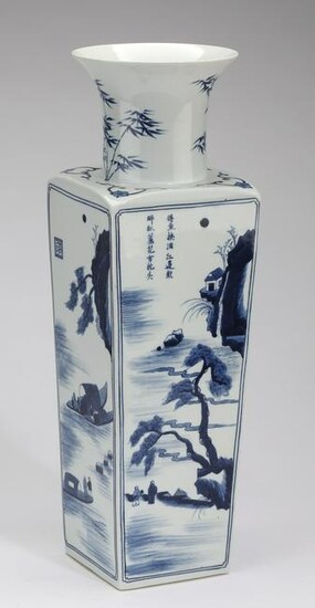 Chinese paneled vase with landscape scenes