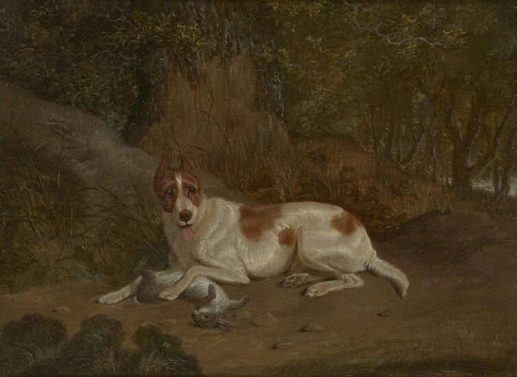 Circle of Charles Towne, British 1763-1840- Dog with a hare...