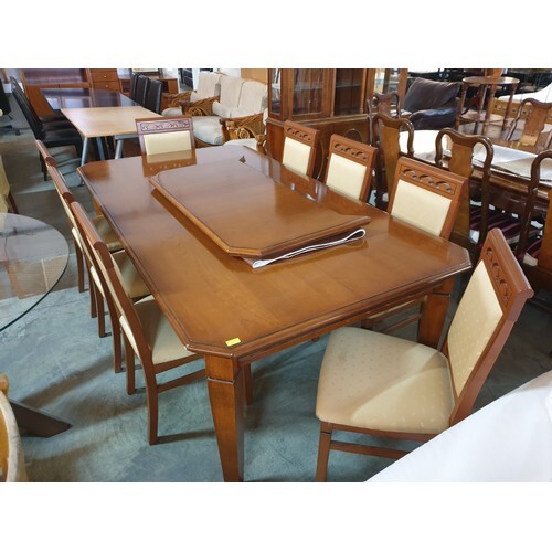 Classical Style Rectangular Dining Table (Extendable) Togeth...