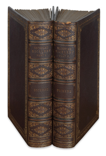 DICKENS, CHARLES. The Adventures of Nicholas Nickleby. 2 volumes. Illustrated by H. K....
