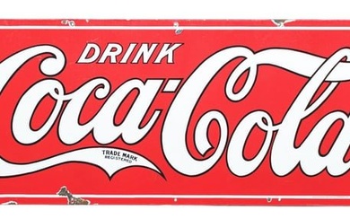 DRINK COCA-COLA SINGLE-SIDED PORCELAIN SIGN