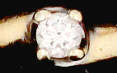 Damenring Gelbgold 585/1000 mit Diamant, ca. 0,12 ct. Ringgröße 16