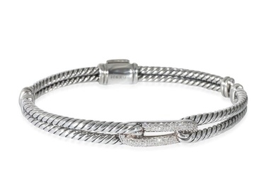 David Yurman Labyrinth Diamond Bracelet in Sterling Silver 0.27 CTW