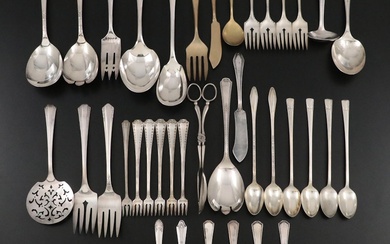 Dirilyte "Regal" Goldware Flatware with Other Silverplate Flatware