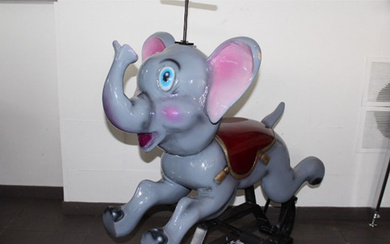 Elephant of turning carousel