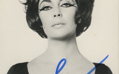 Elizabeth Taylor signed postcard