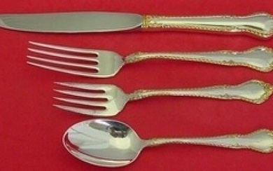 English Georgian Gold by Lunt Sterling Silver Regular Size Place Setting(s) 4pc