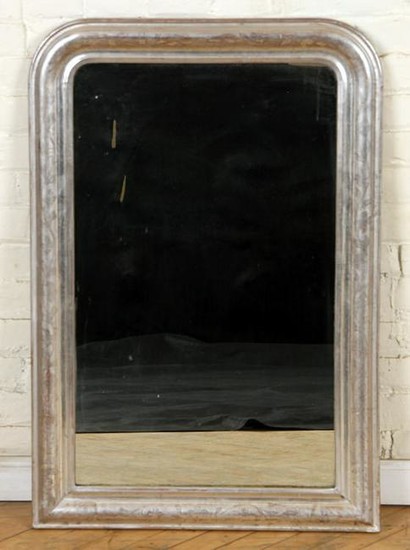 FRENCH 19TH C. LOUIS PHILIPPE SILVER GILT MIRROR