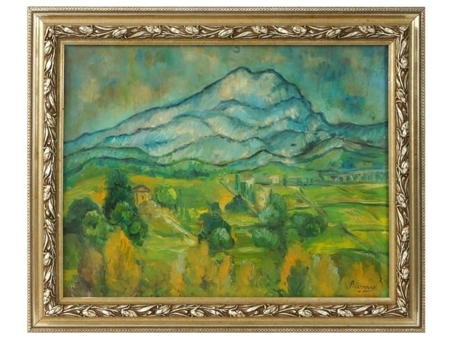 FRENCH LANDSCAPE PAINTING AFTER PAUL CEZANNE