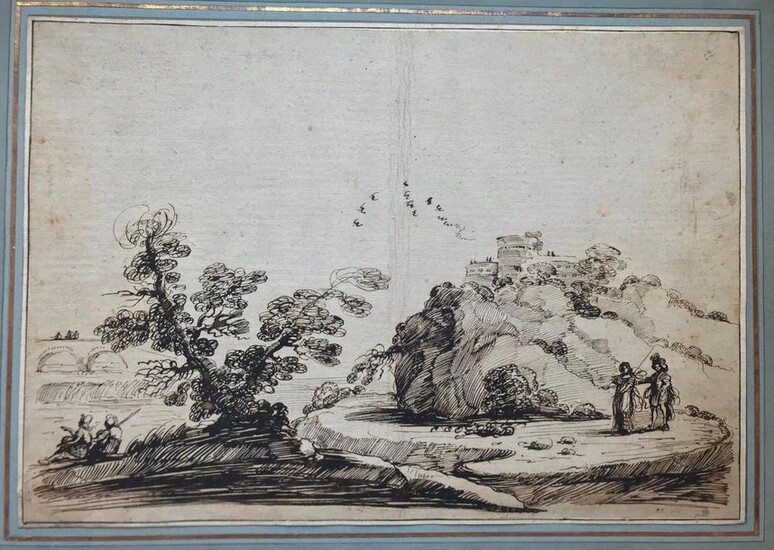 Faussaire du Guerchin au XVIIIe siècle Paysage...